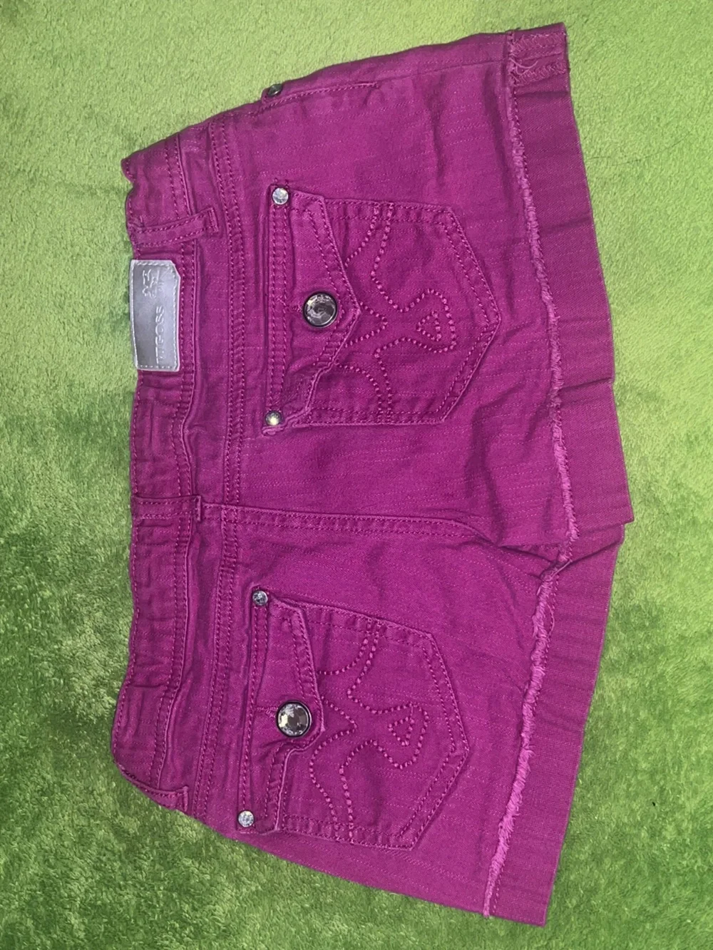 Vigoss Fuchsia Denim Short Shorts girls size 14